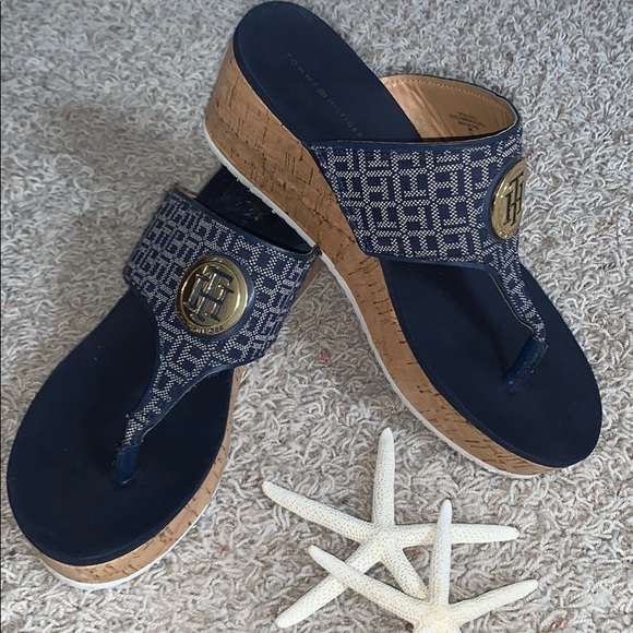 Tommy Hilfiger Shoes - 🇺🇸TOMMY HILFIGER Cork Wedge Sandals